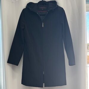Anne Klein Women's Black Hooded Trench Coat - Small - really good condition!